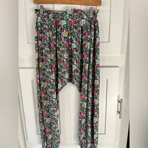 Matilda Jane Floral Harem Pants in Green, Pink, Yellow